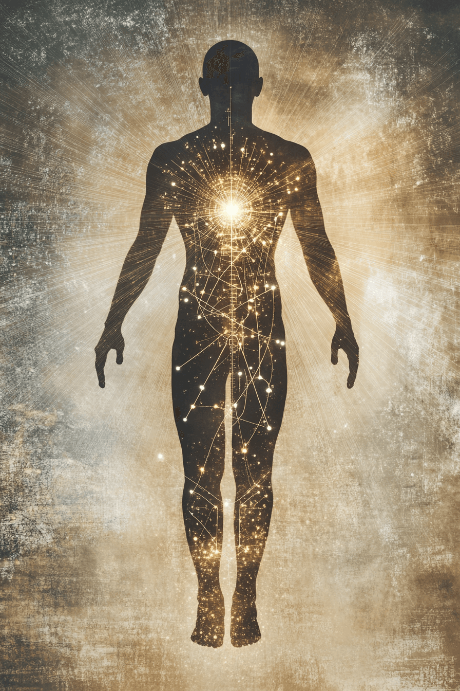 Human silhouette, vedic astrology, birth chart